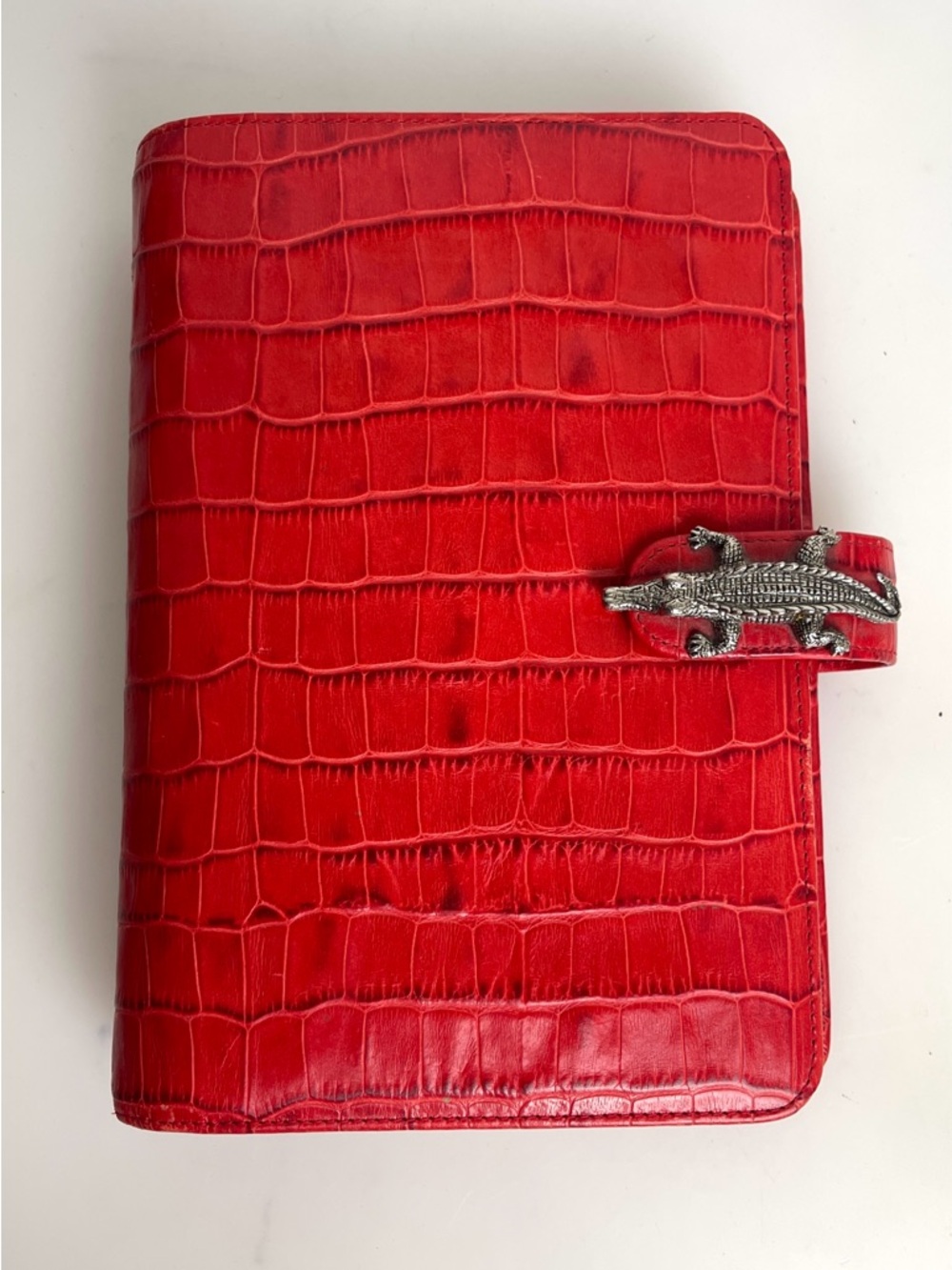 Karen Callan Designs Faux Croc Embossed Metal Croc 90s FILOFAX Inserts Planner